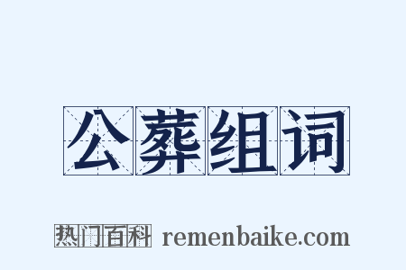 公葬组词是什么意思的图片